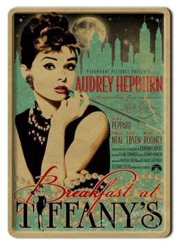 AUDREY HEPBURN METALOWY SZYLD PLAKAT RETRO #02674