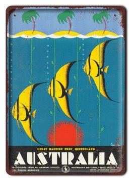 AUSTRALIA METALOWY SZYLD PLAKAT VINTAGE RETRO #09532