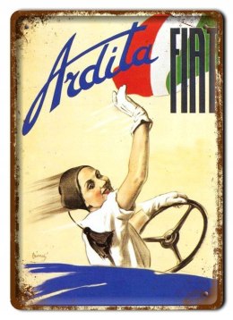AUTO FIAT METALOWY SZYLD PLAKAT RETRO #08046