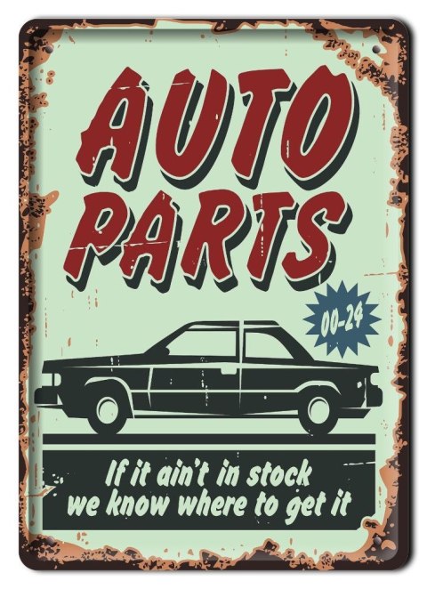 AUTO GARAŻ METALOWY SZYLD PLAKAT RETRO #07594