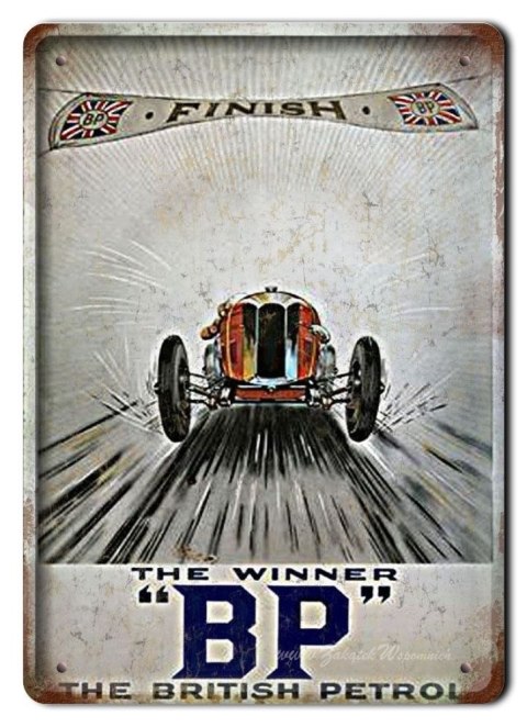B P METALOWY SZYLD OBRAZEK VINTAGE RETRO #01317
