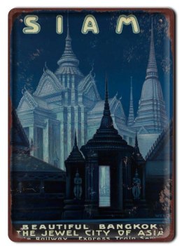 BANGKOK METALOWY SZYLD PLAKAT VINTAGE RETRO #09567