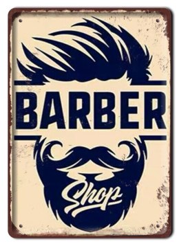 BARBER METALOWY SZYLD PLAKAT RETRO VINTAGE #10941