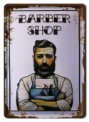 BARBER PLAKAT METALOWY SZYLD OBRAZEK RETRO #20005
