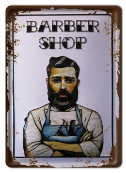 BARBER PLAKAT METALOWY SZYLD OBRAZEK RETRO #20005