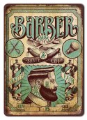 BARBER SHOP METALOWY SZYLD PLAKAT RETRO #08771