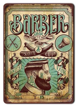 BARBER SHOP METALOWY SZYLD PLAKAT RETRO #08771