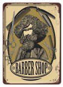 BARBER SHOP METALOWY SZYLD PLAKAT RETRO #08782