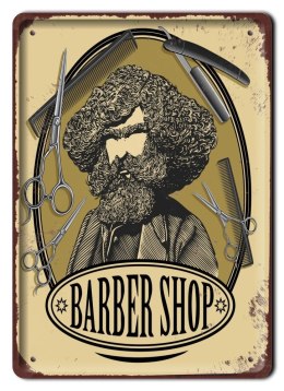 BARBER SHOP METALOWY SZYLD PLAKAT RETRO #08782