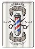BARBER SHOP METALOWY SZYLD VINTAGE RETRO #09440