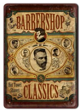 BARBER SHOP MTALOWY SZYLD PLAKAT RETRO #08752