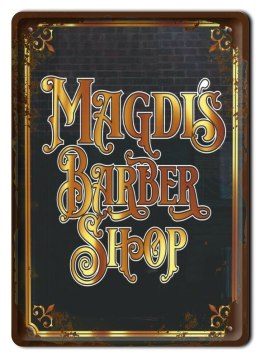 BARBER SHOP PLAKAT METALOWY SZYLD RETRO #12548