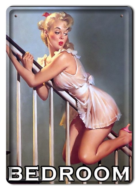 BEDROOM METALOWY SZYLD PLAKAT VINTAGE RETRO #07450