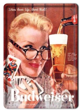 BEER BUDWEISER PIWO METALOWY SZYLD PLAKAT #01730