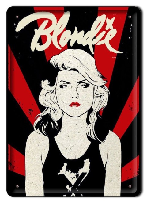 BLONDYNKA METALOWY SZYLD OBRAZEK RETRO #08156