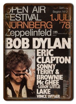 BOB DYLAN PLAKAT METALOWY SZYLD RETRO VINTAGE #10169