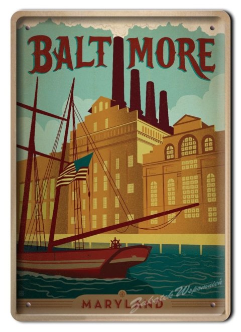 BOLTIMORE METALOWY SZYLD OBRAZEK PLAKAT #04907