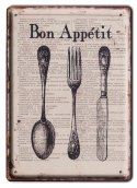 BON APPETIT METALOWY SZYLD PLAKAT VINTAGE #00742