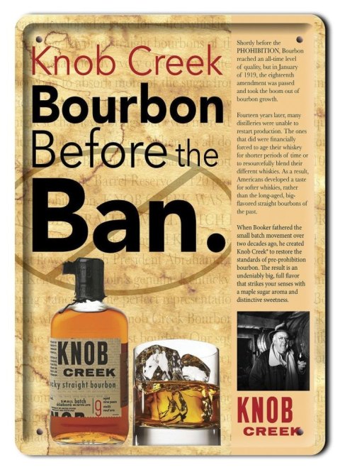 BOURBON METALOWY SZYLD PLAKAT RETRO #08195