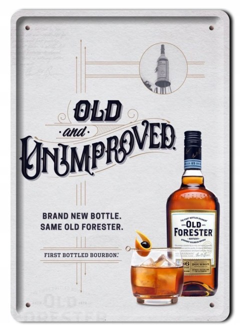 BOURBON WHISKEY METALOWY SZYLD PLAKAT RTRO #07807