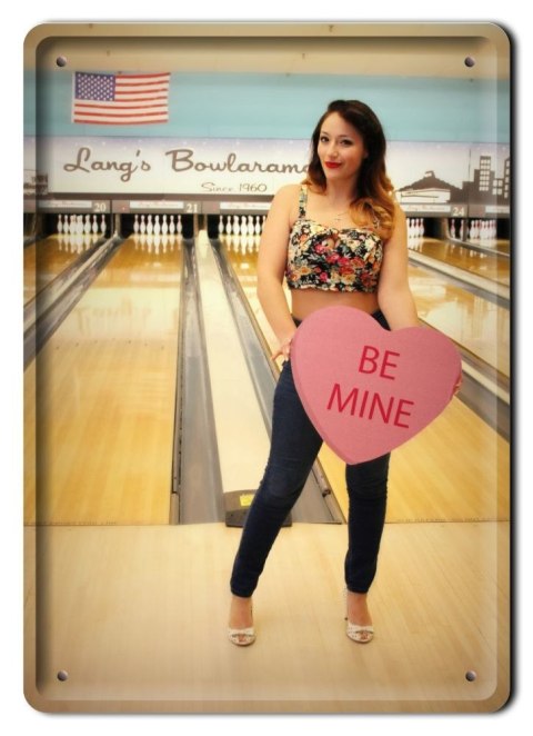 BOWLING METALOWY SZYLD VINTAGE RETRO #09830