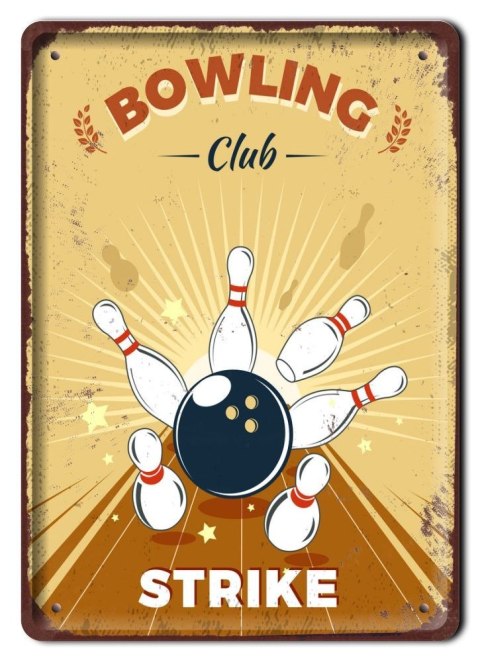 BOWLING METALOWY SZYLD VINTAGE RETRO #09850