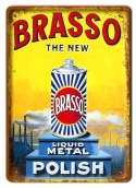 BRASSO POLISH METALOWY SZYLD PLAKAT RETRO #08047