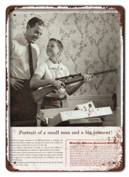 BROŃ METALOWY SZYLD PLAKAT VINTAGE RETRO #06351