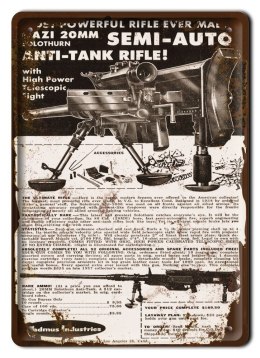 BROŃ PLAKAT METALOWY SZYLD OBRAZEK RETRO #10195