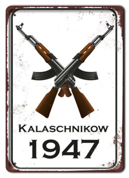 BROŃ PLAKAT METALOWY SZYLD TABLICZKA RETRO #11589
