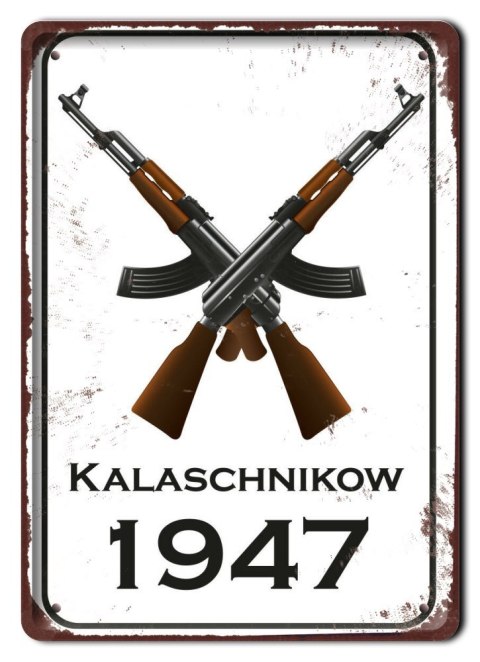 BROŃ PLAKAT METALOWY SZYLD TABLICZKA RETRO #11589