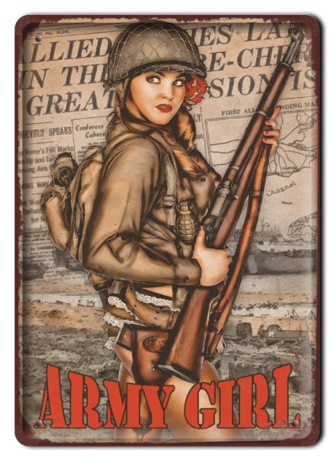 BROŃ TABLICZKA METALOWY SZYLD PLAKAT RETRO #11817