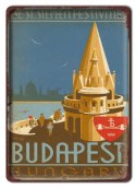 BUDAPESZT METALOWY SZYLD PLAKAT VINTAGE RETRO#09549