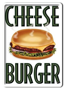 BURGERS METALOWY SZYLD PLAKAT RETRO #11756