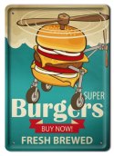 BURGERS METALOWY SZYLD PLAKAT RETRO VINTAGE #10790