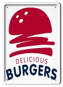 BURGERS METALOWY SZYLD PLAKAT VINTAGE RETRO #07718