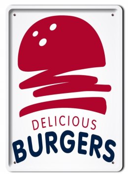 BURGERS METALOWY SZYLD PLAKAT VINTAGE RETRO #07718