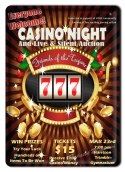 CASINO PLAKAT METALOWY SZYLD OBRAZEK VINTAGE #01724