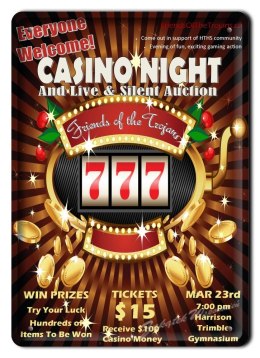 CASINO PLAKAT METALOWY SZYLD OBRAZEK VINTAGE #01724