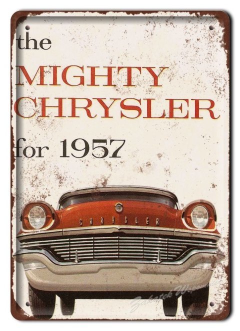 CHRYSLER METALOWY SZYLD BLASZKA PLAKAT RETRO #06354