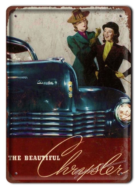 CHRYSLER METALOWY SZYLD OBRAZEK VINTAGE RETRO #05745