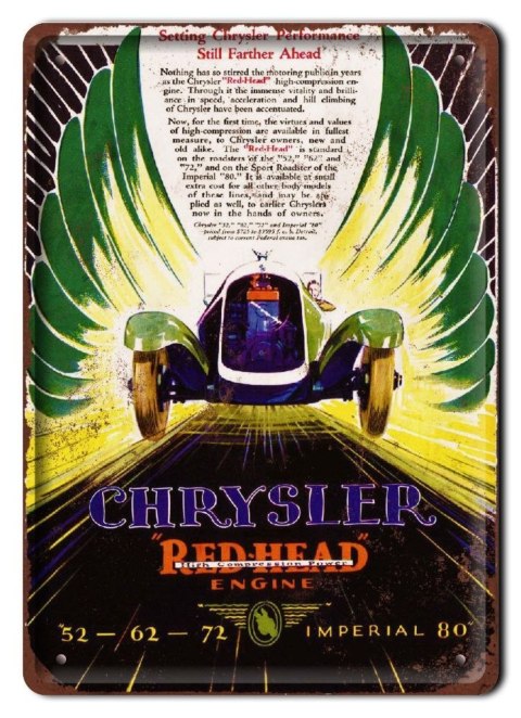 CHRYSLER METALOWY SZYLD PLAKAT RETRO #05366