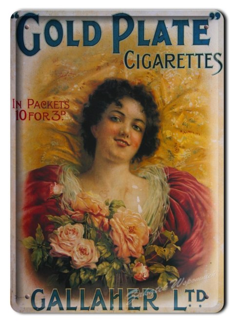 CIGARETTES METALOWY SZYLD PLAKAT VINTAGE #01929