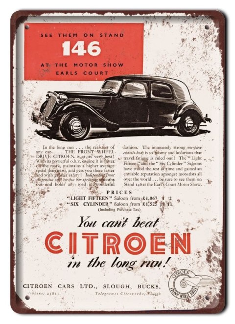 CITROEN PLAKAT METALOWY SZYLD RETRO VINTAGE #11089
