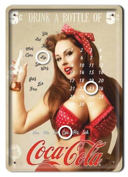 COCA COLA KALENDARZ METALOWY SZYLD RETRO #06710
