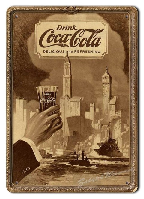 COCA COLA METALOWY SZYLD PLAKAT RETRO #06155