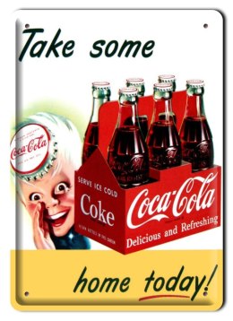 COCA COLA METALOWY SZYLD PLAKAT VINTAGE RETRO#00579