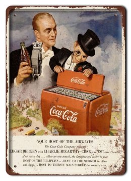 COCA COLA PLAKAT METALOWY SZYLD RETRO VINTAGE #11017
