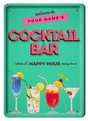 COCKTAIL METALOWY SZYLD PLAKAT RETRO #08122