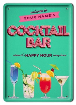COCKTAIL METALOWY SZYLD PLAKAT RETRO #08122
